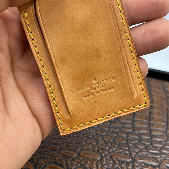 Hand Painted Vintage Louis Vuitton Leather Bag Tag /  Evil Eye 🧿 Talisman - Picture 9 of 11